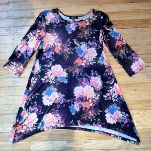 Lbisse Women's Tunic Sidetail Floral Top